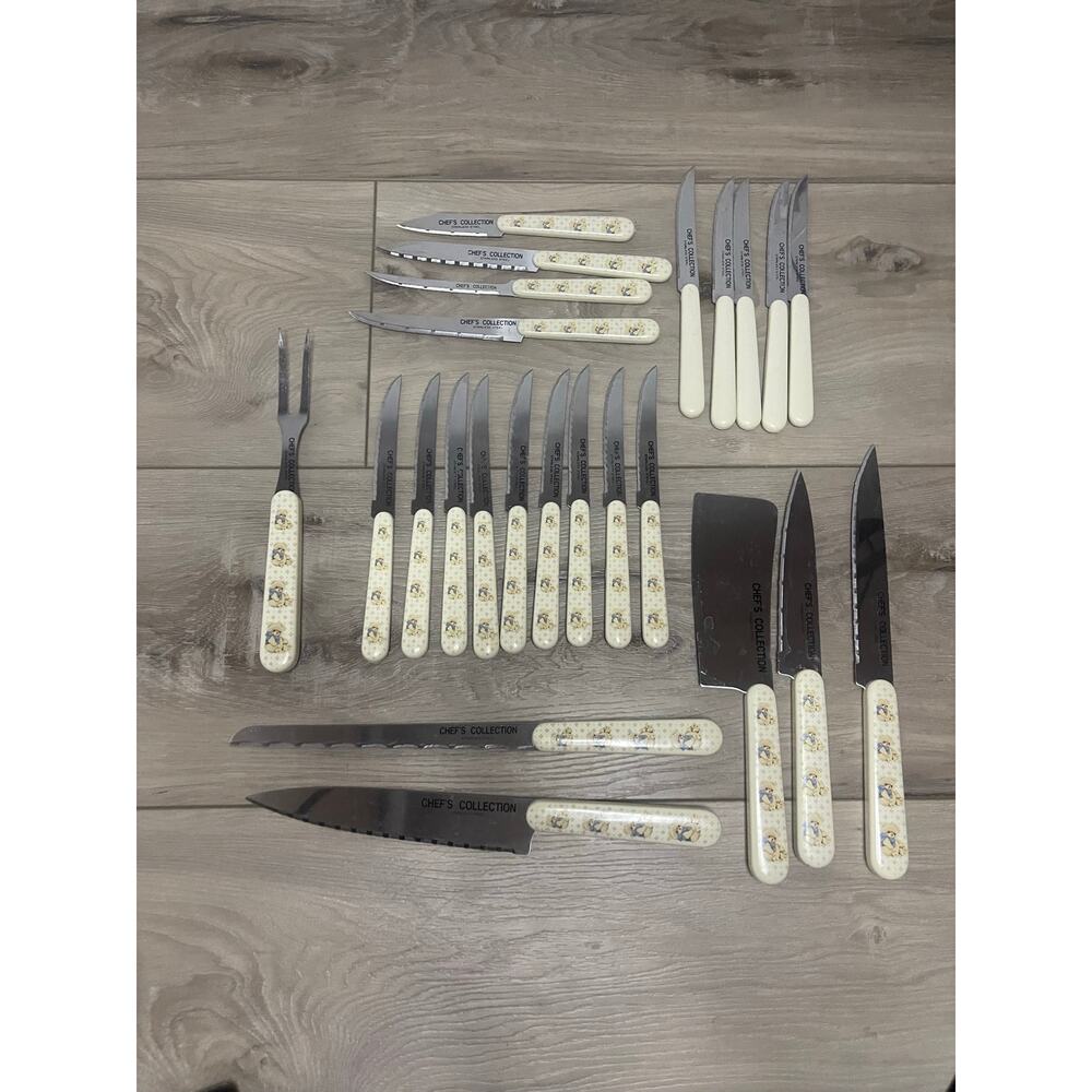 Vintage Teddy Bear Knife Set